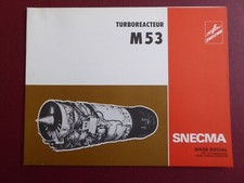 DEPLIANT PUBLICITAIRE SNECMA TURBOREACTEUR TURBOFAN ENGINE M53 MIRAGE F1