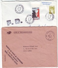 F560. LOT 2 LETTRES FRANCHISE COMPIÈGNE BEAULIEU LES FONTAINES - DEPT 60 OISE