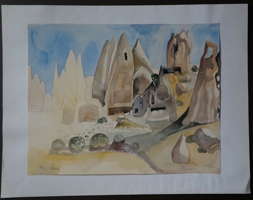 Aquarelle les cappadoces - ,