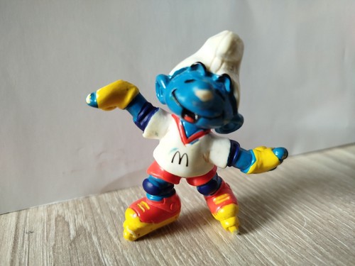 Figurine schtroumpf roller - figurine,