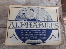 livret livre broderie couture Alphabet initiales monogrammes ancien