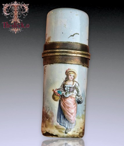 Flacon parfum argent email - argent,
