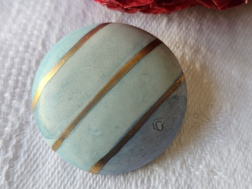 Gros bouton vintage céramique