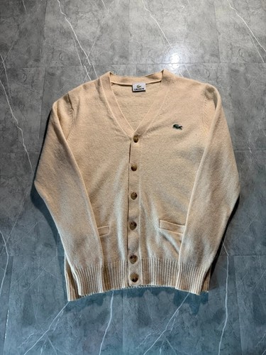 Gilet cardigan lacoste beige - gilet,
