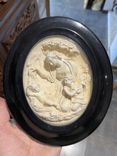 ANCIEN Cadre ovale en bois