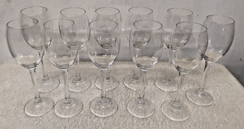 Lot verres pied en - a,