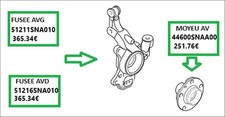 Fusee avant droit HONDA CIVIC