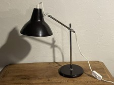 LAMPE VINTAGE DE BUREAU A POSER METAL MARRON ANNEES 60 70 DESIGN INDUSTRIEL