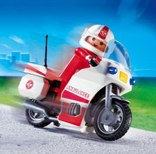 Playmobil -- Pièce de rechange -- moto ambulance 4224 --