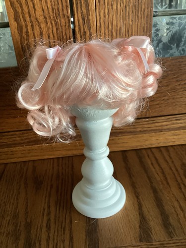 Doll wig jusuns pink curly - jusuns,