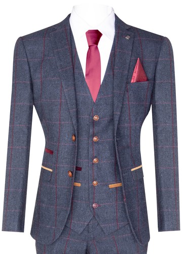 Hommes tweed chevron costume - tweed,
