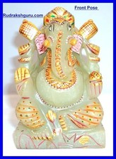 Seigneur Ganesha En Jade Vert