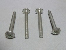 4 VIS DE POIGNEE M4 MEUBLE ACIER ZINGUE LONGUEUR 37 mm BOUTON SERRURE NEUF