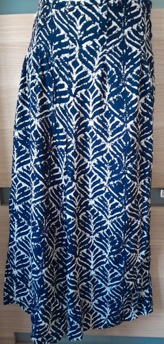 Pantacourt large fluide bleu - ,