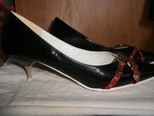 Escarpins noirs et rouge vernis - pointure 40
