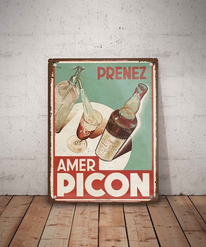 Plaque métal vintage prenez