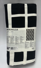 Tissu prédécoupé IKEA BROKAKLEJA, noir géométrique 118x59" (150x300 cm) NEUF