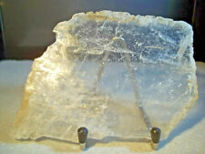 MINÉRAUX. GYPSE PLAQUE TRANSLUCIDE 2. Hautes-Alpes FRANCE.Géologie lithothérapie