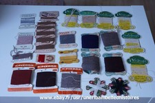 lot de cartes fil au muguet, DMC, Pingouin, cactus, baufil