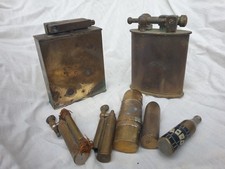Lot De 7 Briquets à essence anciens de table et de poilus
