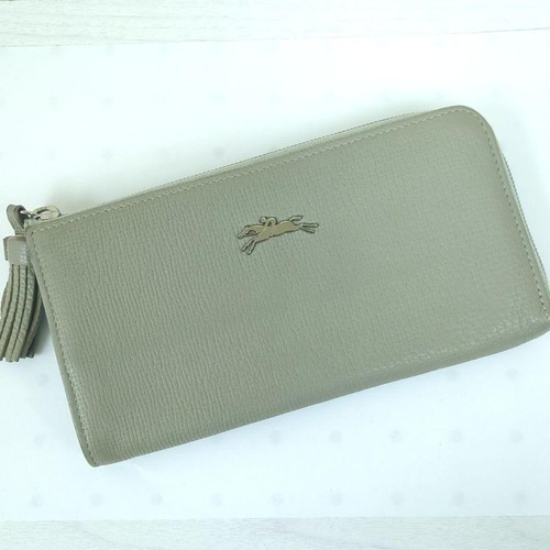 Longchamp leather long wallet - longchamp,