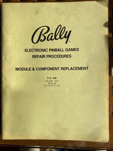 Bally jeux flipper notice - de,