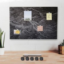 Tableau magnétique inscriptible et effaçable mural, tableau avec 5 aimants et...