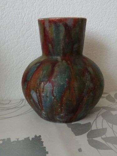 Ancien vase multicolore - vase, en