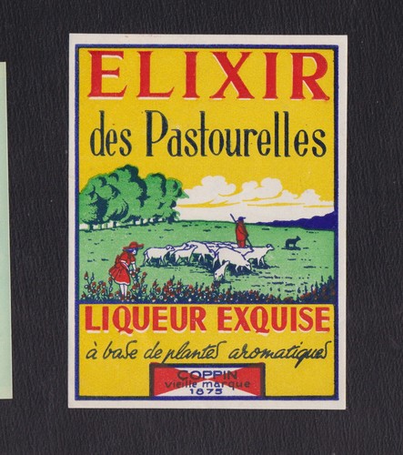 Ancienne étiquette alcool - étiquette,