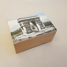 Ancienne boîte musicale souvenir Paris l'Arc de Triomphe ♫ Mademoiselle de Paris