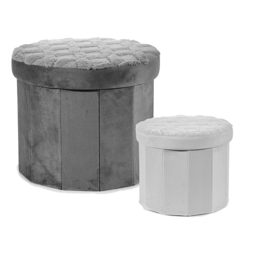 Pouf récipient rond stockage - pouf,