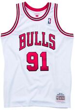 Mitchell & Ness Chicago Bulls 91 Rodman 97-98 Maillot Replica Swingman Blanc 2.0