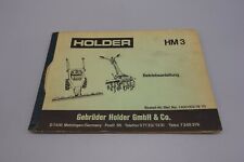 HOLDER Motoculteur Motofaucheuse HM3 HM 3 Mode d'emploi