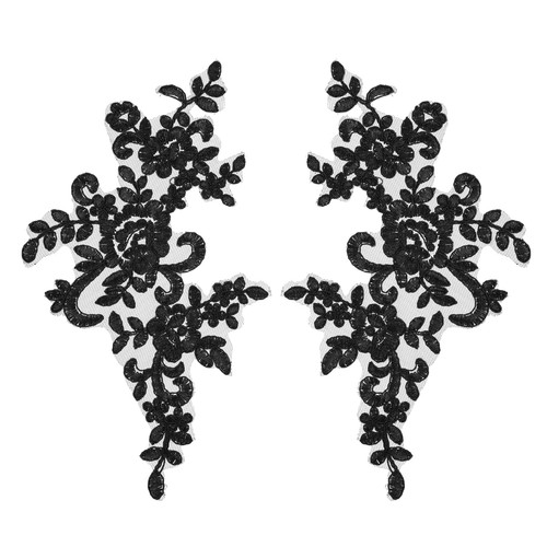 2pcs black bone flower - bone,
