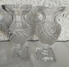 vases forme Médicis anciens en cristal Pointes de diamant H 23.5 cm/738074A20