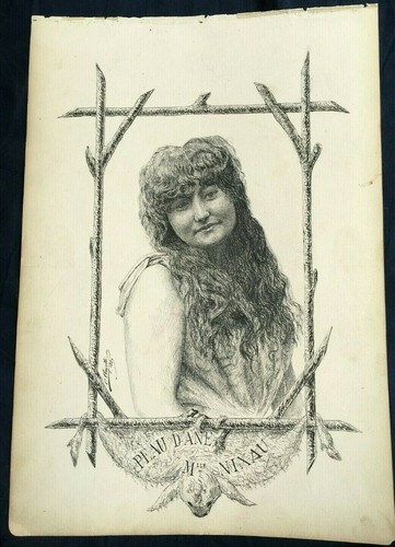 Portrait originale encre - , de