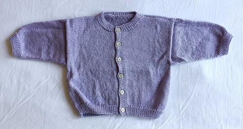 Gilet mauve fait - mauve., laine