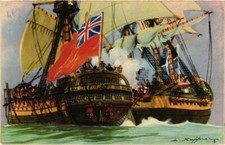 CPA AK a l'abordage SHIPS (783539)