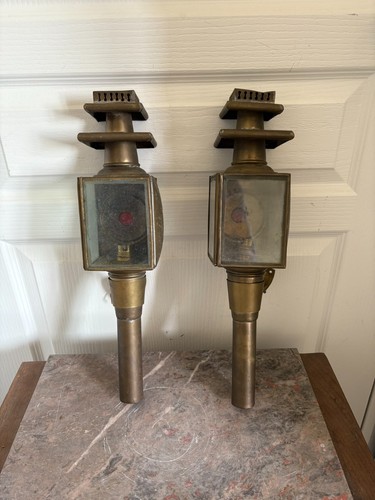 Ancien paire lampe fiacre - ancien,