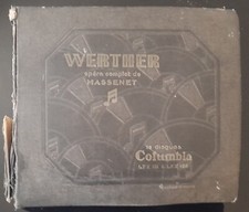 WERTHER GOETHE-ELIE COHEN OPERA COMPLET DE MASSENET 78 TOURS 15 DISQUES COLUMBIA