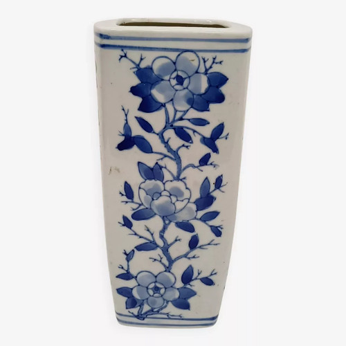 Vase bleu blanc en - , et