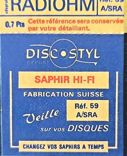 Saphir vintage discostyl - hi-fi,