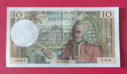 Billet francs voltaire - 10,