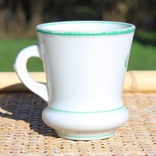 Ancien brûlot avec monogramme / tasse à café de bistrot en porcelaine