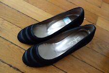 ESCARPINS en CUIR NOIR 38 NEUF Luxe Sofia Costa val 95€ talon 6,5cm bout rond !