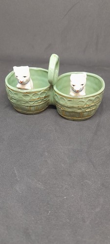 Ancien saleron polychrome