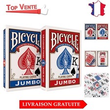 Jeux de Cartes Bicycle Rider Back Jumbo Index - Lot de 2 pour Soirées Poker