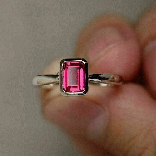 00ct emerald cut natural red - 2.00ct,