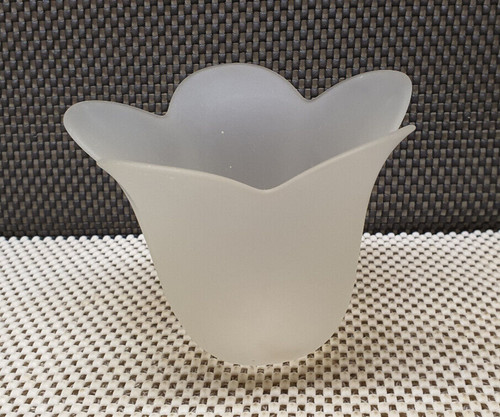 Ancienne tulipe verre dépoli - ancienne,