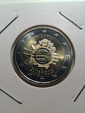 2 EURO MALTE 2012 10 ANS EURO FIDUCIAIRE TYE COMMEMORATIVE NEUVE